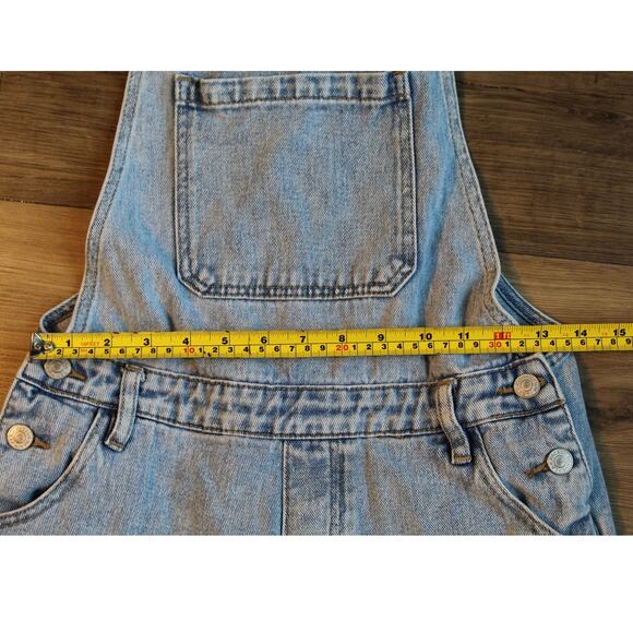 PacSun Denim Overalls Light Wash Adjustable Straps Straight Leg Women’s Size 27 - Picture 3 of 6